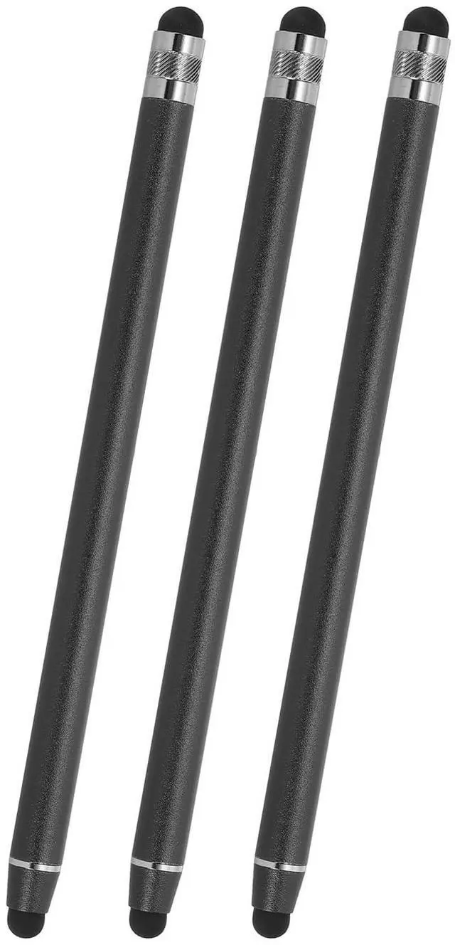 Main image of 3 Pcs Stylus Pens for Touch Screens, 2 in 1 High Sensitivity Universal Pen Capacitive Stylus for Phone Tablets Laptop Touch Screen Devices, Black