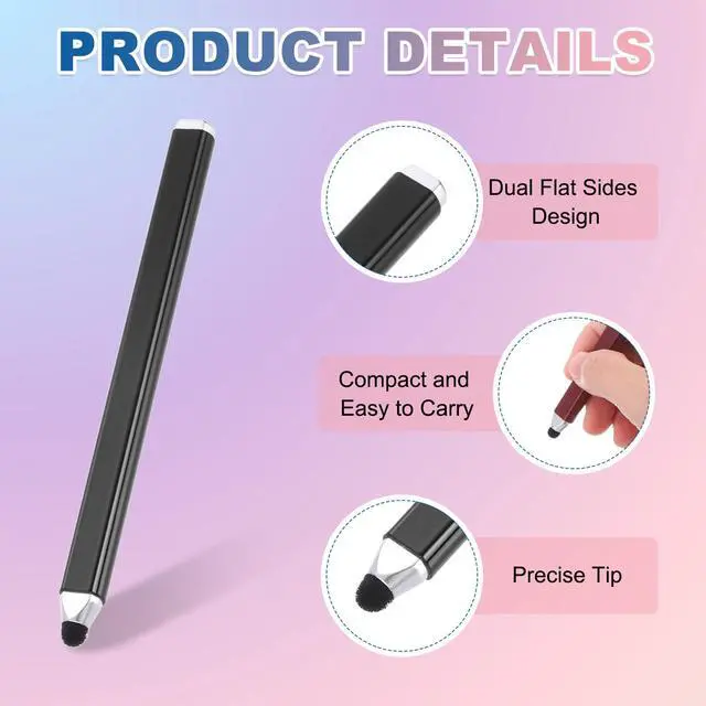 Alt view image 3 of 7 - Stylus Pens for Touch Screen, High Sensitivity Universal Pen Capacitive Digital Pens Touchscreen Stylus for Phone Tablets Laptop Touch Screen Devices, Black