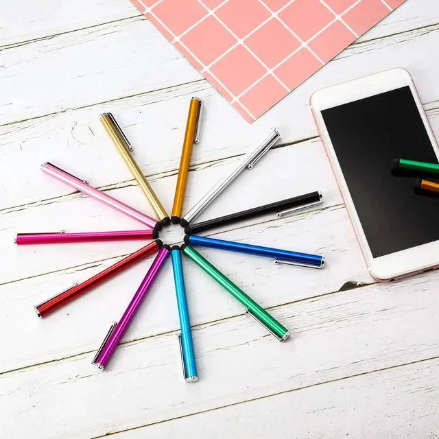 Alt view image 7 of 7 - 100 Pieces Stylus Pen Bulk Slim Touch Screen Stylus Universal Capacitive Digital Pen Compatible with Pad, Phone, Tablet, Most Devices with Capacitive Touch Screen, 10 Colors(Multicolor)