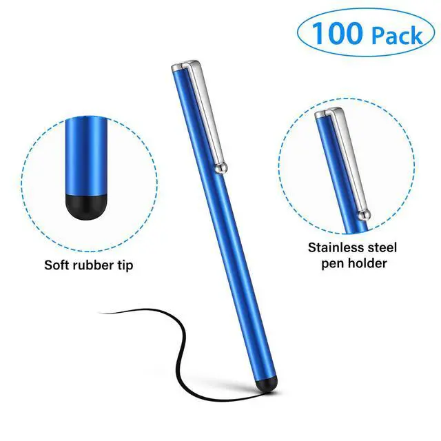 Alt view image 3 of 7 - 100 Pieces Stylus Pen Bulk Slim Touch Screen Stylus Universal Capacitive Digital Pen Compatible with Pad, Phone, Tablet, Most Devices with Capacitive Touch Screen, 10 Colors(Multicolor)