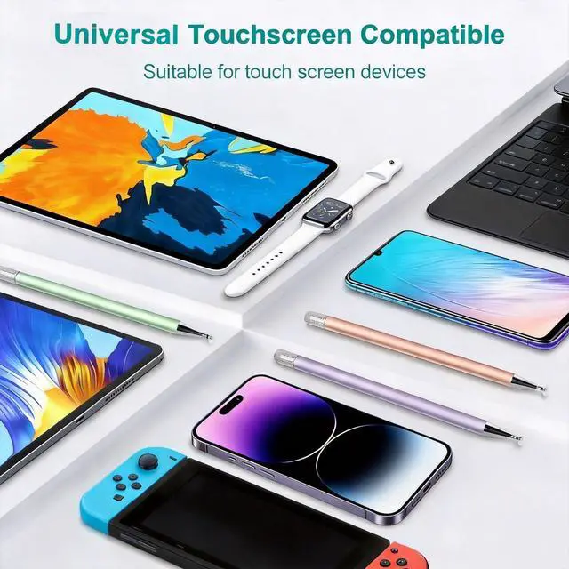 Alt view image 5 of 7 - ipad.2-in-1 Tip for Nintendo Switch | 3 Pcs,Disc & Fiber Tip,High Sensitivity,No Charging,Universal for ipad/iphone/Android/Tablets,Lightweight Alloy,4 Tips