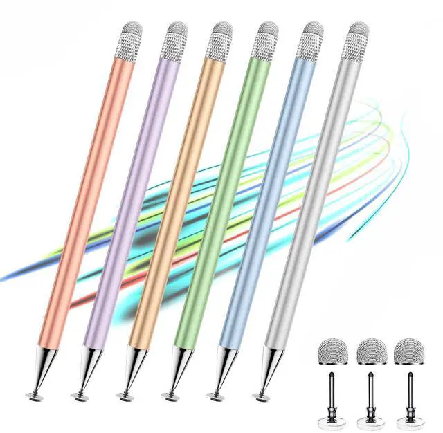 Main image of Pen for Touchscreen, 2-in-1 Tip for Nintendo Switch | Disc & Fiber Tip, High Precision, No Bluetooth, Stylus Pen for iPad, iphone, Android, Tablets, Prevent Scratches