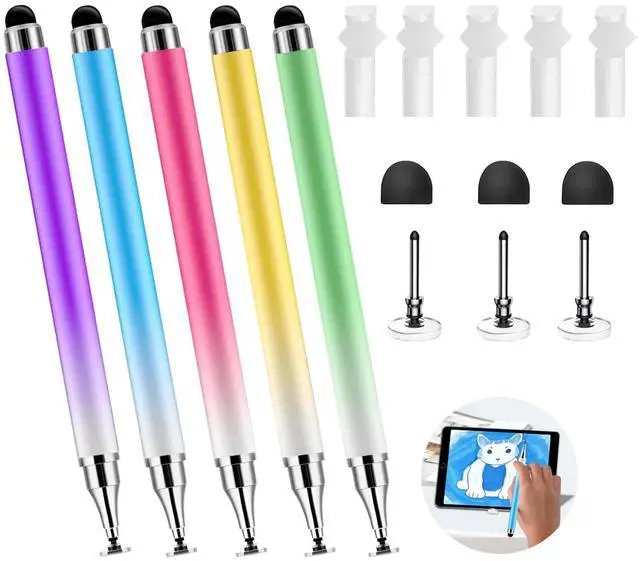 Main image of 5Pcs Stylus Pen for Touchscreen,iPad,iPhone,3 in 1 Stylus Pen | High Precision & Sensitivity, Perfect for Touch Screens, iPhone/ipad/Samsung/Google/Microsoft/Android Tablets