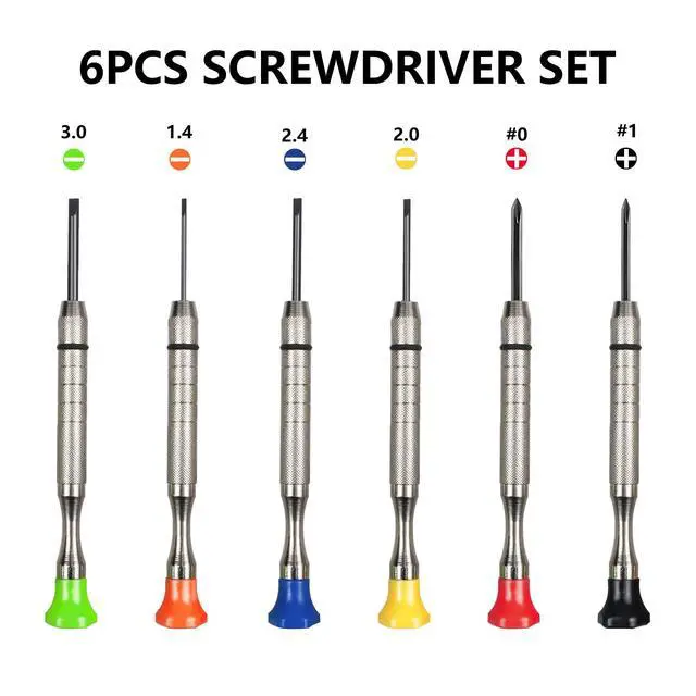 Alt view image 3 of 7 - Small Screwdriver Set -3pcs Flathead and 3pcs Phillips Micro Head Mini Screwdriver Set Precision CRV Eyeglasses Watches Electronics Computer Repair Kit Cool Gadgets Tool Gifts for Men