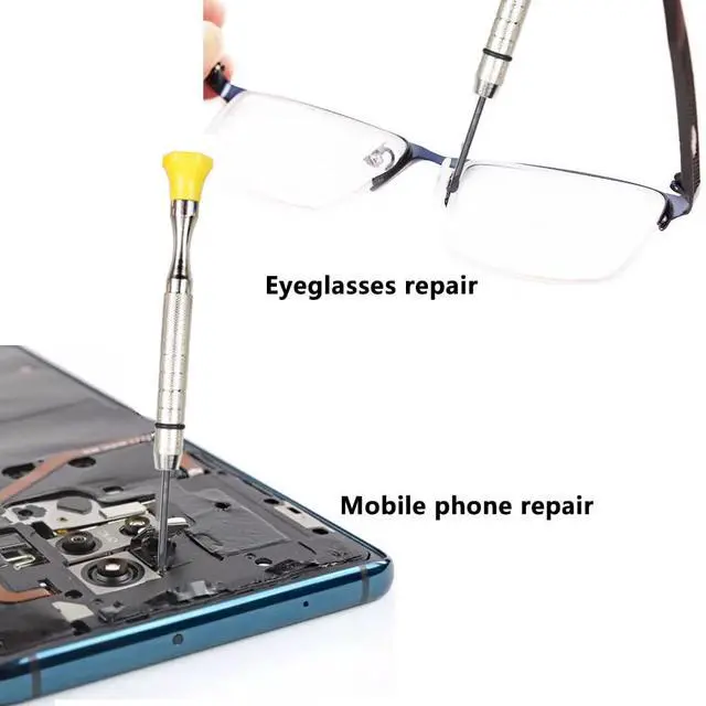 Alt view image 6 of 7 - Small Screwdriver Set -3pcs Flathead and 3pcs Phillips Micro Head Mini Screwdriver Set Precision CRV Eyeglasses Watches Electronics Computer Repair Kit Cool Gadgets Tool Gifts for Men