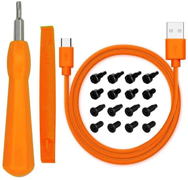Main image of Ring Doorbell Screwdriver + 20Pcs Doorbell Screws & Charger Charging Cable Cord for Video Doorbell, Video Doorbell 2nd generation 3 and Pro & Elite Ring Doorbell Security Screw (Orange)