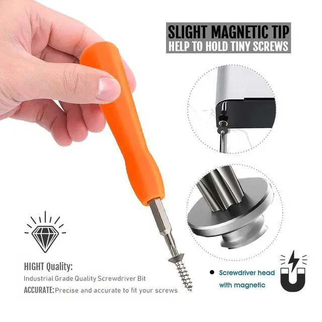 Alt view image 3 of 5 - Ring Doorbell Screwdriver + 20Pcs Doorbell Screws & Charger Charging Cable Cord for Video Doorbell, Video Doorbell 2nd generation 3 and Pro & Elite Ring Doorbell Security Screw (Orange)