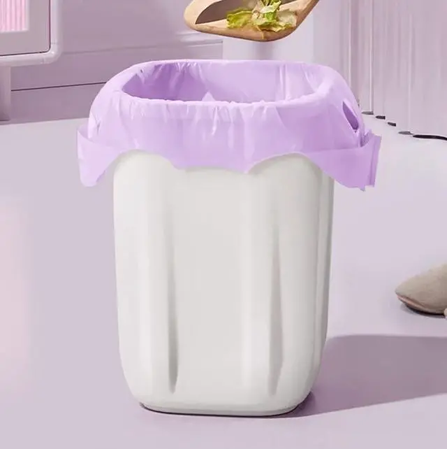 Alt view image 3 of 7 - 100pcs Purple Small Trash Bags 3 Gallon 4 Gallon for Bathroom, Office, Kitchen,Bedroom Waste Bin 1.1 Mil Thick Garbage Bags Separated Unscented Strong Rubbish Bags (Purple, 100 Counts)