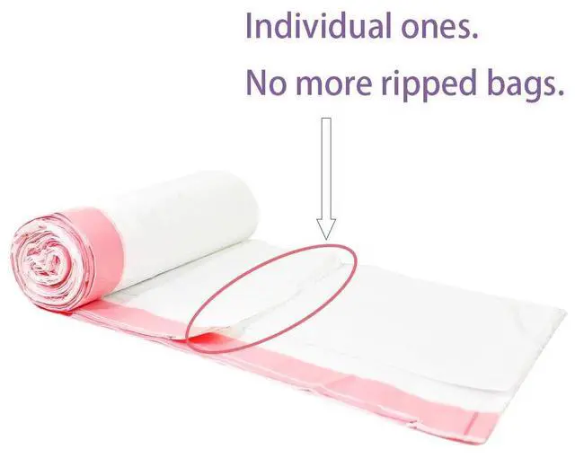 Alt view image 2 of 7 - Ultra Strong Small Garbage Bags for Car Bath Room and Office 4 Gallon Drawstring Can Liner 0.7 mil White Unscented 60 Count Cat Litter Trash Bag for Small Trash Bin