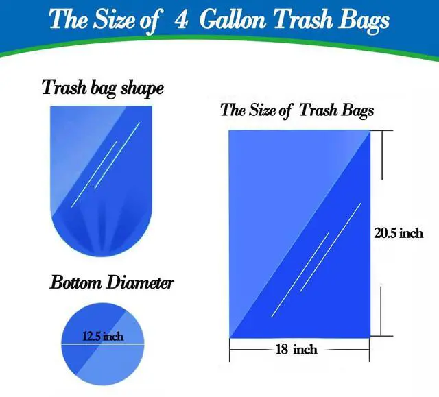 Alt view image 2 of 6 - 4 gallon Grey trash can liners,Small Garbage Bags 250,Extra Strong 3,4,5 Gal Trash Bag,Fit 10-12-15 liters trash Bin Liners for Home Office Kitchen Grey 250