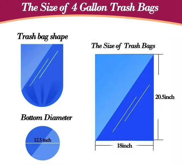 Alt view image 2 of 7 - 4 Gallon 180pcs Small Black Trash Bags Strong Garbage Bags,Bathroom Trash Can Bin Liners, Plastic Bags for Bedroom, Waste Basket Liner, Fit 12-15 Liter, 3.5,4,4.5 Gal(4G-Black)