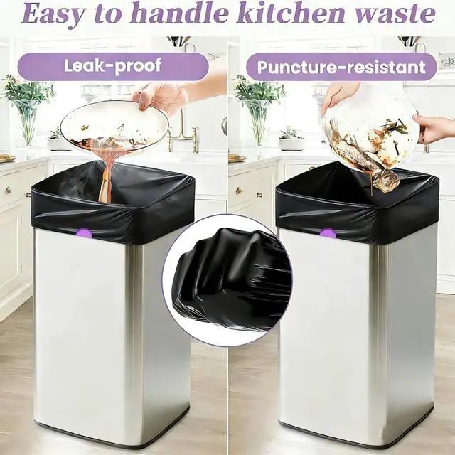 Alt view image 4 of 7 - 4 Gallon multipurpose trash bags, Drawstring Design, Extra Durable and Unscented Garbage Bags1 mil, Count for Home, Bathroom, Office, Outdoor Camping120 Count.