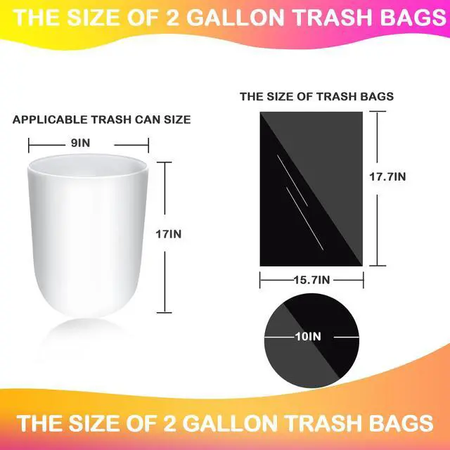 Alt view image 6 of 6 - 2.6 Gallon Drawstring Trash Bags, 40 Count Black