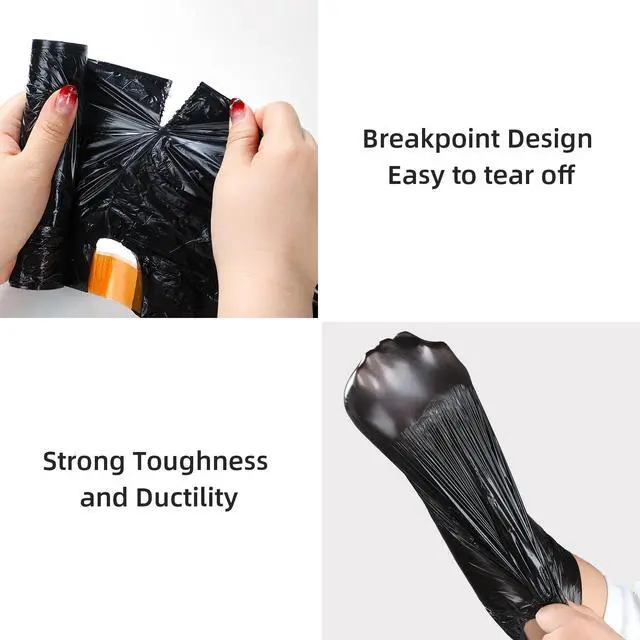 Alt view image 4 of 5 - Small Drawstring Trash Bag,Easy to Tear and Pack,4 Gallon Garbage Bags,75 Counts