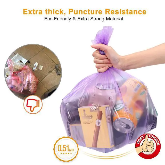 Alt view image 4 of 7 - 4 Gallon Trash Bags 168 Count Extra Thick Small Trash Bags Small Garbage Can Bags for Bathroom Home Office Kitchen