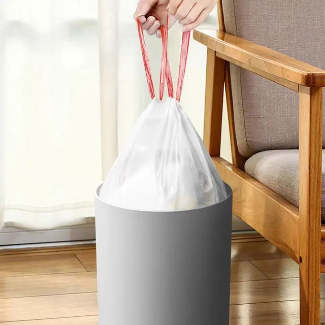 Alt view image 7 of 7 - 4 Gallon Trash Bags Drawstring, 120 Count Small Garbage Bags | Tear-Free, Unscented, White, Small Trash Bags, For Bathroom Bedroom Office Kitchen