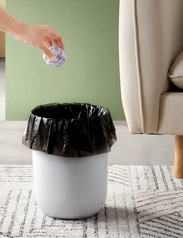 Alt view image 6 of 6 - Trash Bags 80 Counts, Waikas Garbage Bags for Bathroom Car Mini Trash Can, Plastic Bag for Bedroom Living Room, 4 Gallons, Black