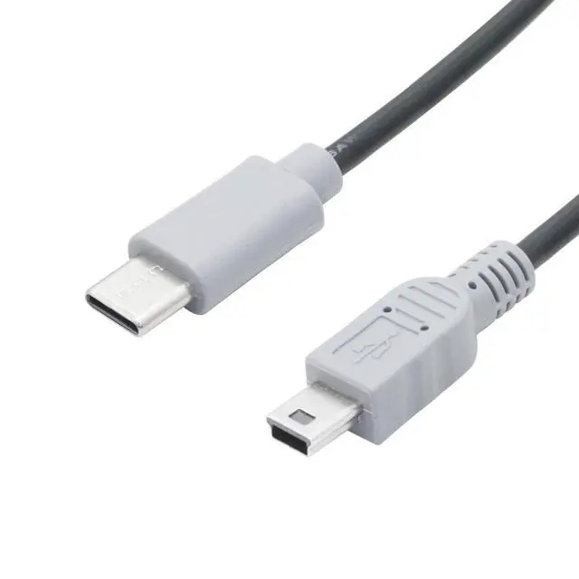 Alt view image 2 of 6 - 3Pcs Short USB C to Mini USB Charging Data Cable 10", with OTG Feature | USB Type C Male to Mini USB Male Power Cord, USB C Output, Mini USB Input, Connect 2 Device for Charging & Data Sync