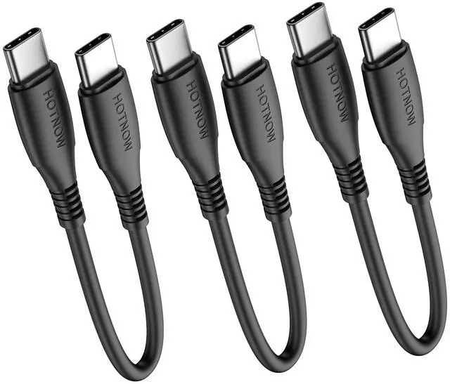 Main image of USB C to USB C Cable 0.5FT 3Pack,6inch 60W USB-C Fast Charging Cable | USB 2.0 Type C Data Sync Cable for iPhone 17 16,for Samsung Galaxy S25 S24 S23,iPad Pro,Power Bank and Other Type c Devices.