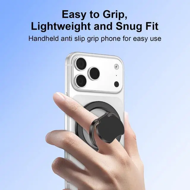 Alt view image 6 of 7 - Magnetic Phone Ring Holder for MagSafe Dual-Side 360° Rotation Strong Magnet Finger Cell Phone Ring Grip Stand MagSafe Kickstand for iPhone 17 Pro Max/17 Pro/17/16/15/14/13/12,Samsung,Android,iPad