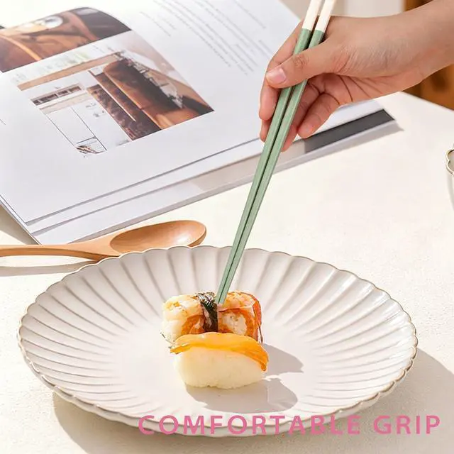 Alt view image 4 of 6 - 5 Pairs Fiberglass Chopsticks-Reusable Chopsticks Dishwasher Safe, 9.63 inch/24.3cm Matte Non-Slip Family/ Hotel/ Restaurant Chop Sticks, Chinese/Japanese Chop Sticks (FX2401C)