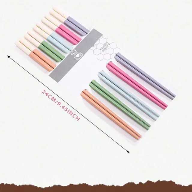 Alt view image 5 of 6 - 5 Pairs Fiberglass Chopsticks-Reusable Chopsticks Dishwasher Safe, 9.63 inch/24.3cm Matte Non-Slip Family/ Hotel/ Restaurant Chop Sticks, Chinese/Japanese Chop Sticks (FX2401C)