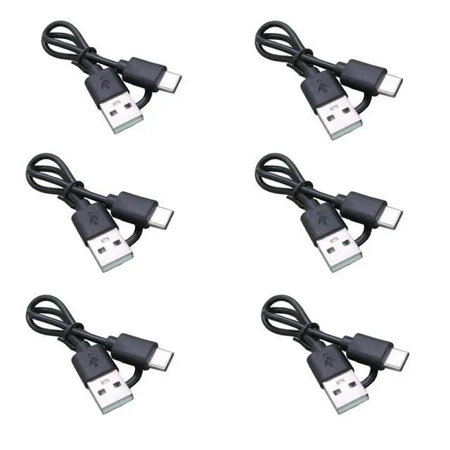 Alt view image 2 of 7 - 6 Pack Short Micro USB Cable 8 Inch Short USB Type C Cable USB C Cord Charging Cable Data Sync Cord for Portable Charger Power Bank Charging Battery Pack Android Phones Headphone Speaker