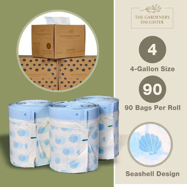 Alt view image 2 of 6 - Trash Bags Small Drawstring Garbage Bags for Bathroom, Office, Bedroom - Leak-Proof, Durable Fits Small Wastebaskets 90 Count