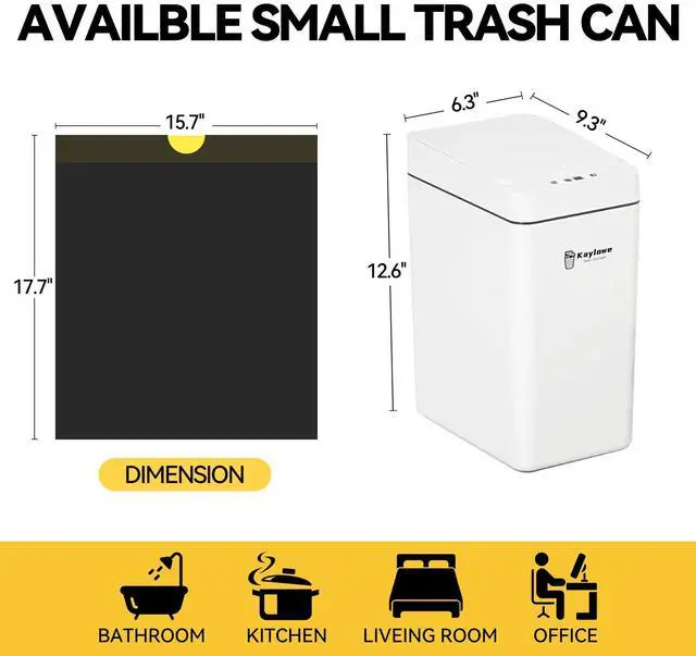 Alt view image 2 of 7 - Trash Bag 5 Rolls 75 Count Strong Rubbish Bag for Office Bedroom Bathroom, Black Trash Can Liners | Portable PE Trash Bag 5 Rolls Strong Rubbish Bag for Office Bedroom Bathroom, Black Trash Can Liners