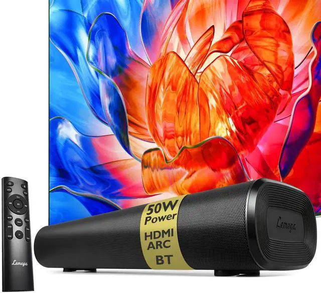 Main image of Edge X 2.0 Soundbar for TV, HDMI ARC, 50W Sound, Bluetooth | Optical, AUX, USB & RCA connections, wall-mountable design, remote control, sound modes included, clear dialogue for TV
