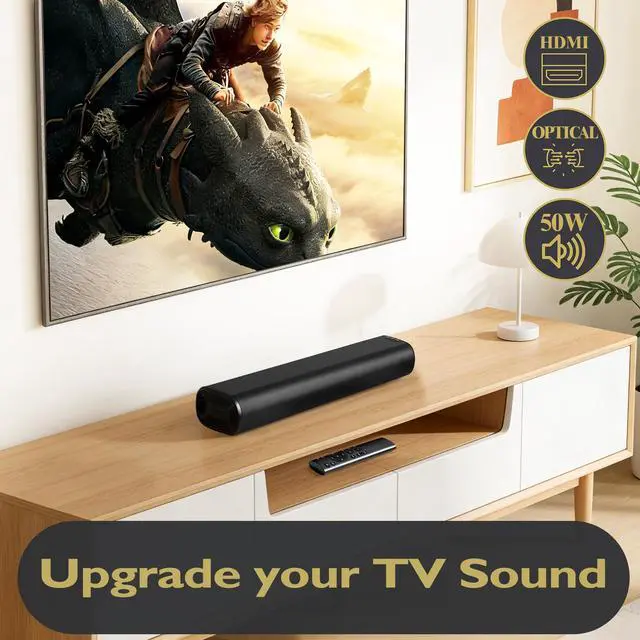 Alt view image 2 of 6 - Edge X 2.0 Soundbar for TV, HDMI ARC, 50W Sound, Bluetooth | Optical, AUX, USB & RCA connections, wall-mountable design, remote control, sound modes included, clear dialogue for TV