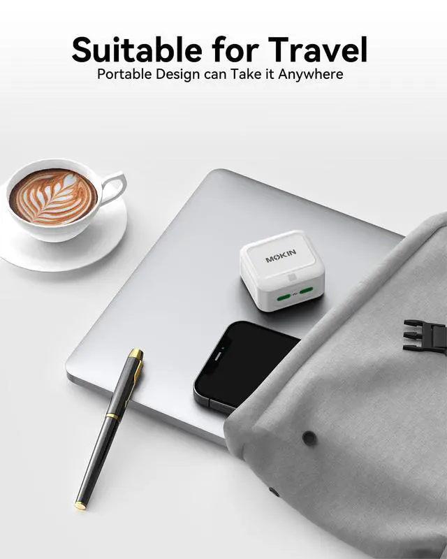 Alt view image 5 of 6 - USB C Wall Charger, 45W Fast Charger Type C Charging Block Dual Port GaN PD | Dual USB C Charger Block, Power Adapter with Foldable Plug, Flat Wall Cube for iPhone 17 16 15 Series/Pixels/iPad/Samsung