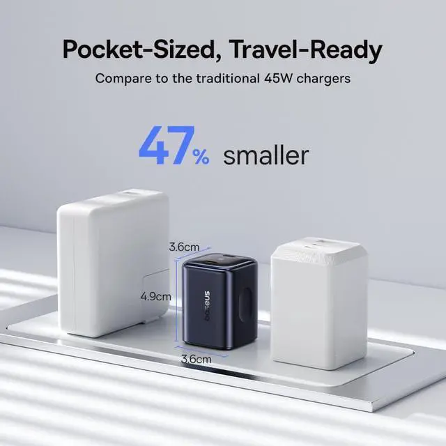 Alt view image 4 of 7 - 45W USB C Charger, Dual Port PPS Fast Charging Block for iPhone 17/16/15 Series, iPad, Galaxy S25 Ultra and More Series