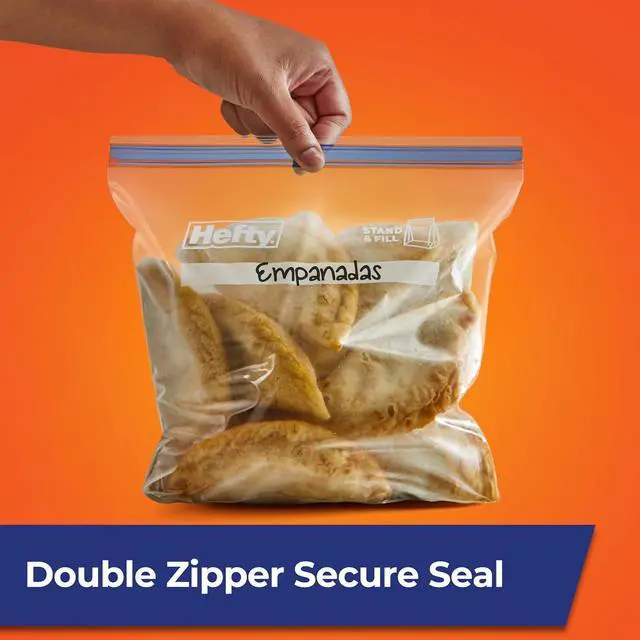 Alt view image 2 of 7 - Press to Close Freezer Bags, Gallon Size, 20ct | Double Zipper Seal, Freeze Leftovers, Meat, Desserts, Veggies, Meal Prep, Stand and Fill Bottom