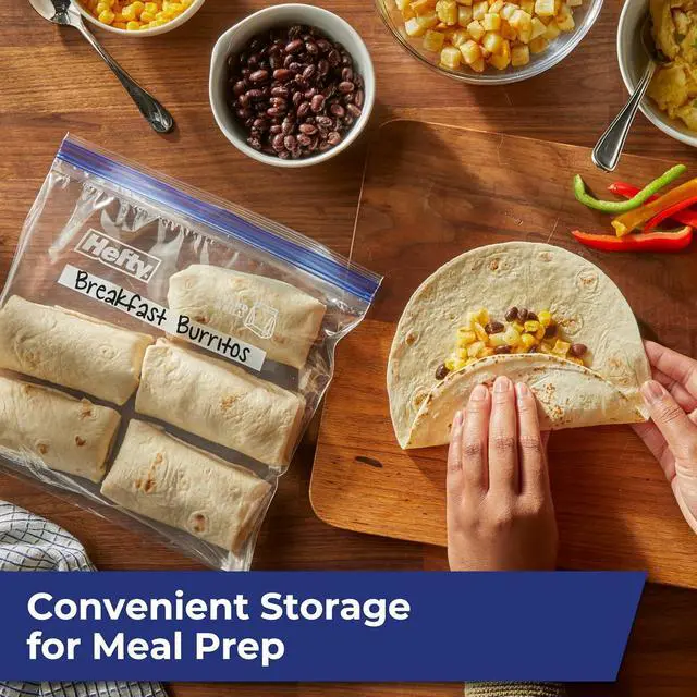 Alt view image 7 of 7 - Press to Close Freezer Bags, Gallon Size, 20ct | Double Zipper Seal, Freeze Leftovers, Meat, Desserts, Veggies, Meal Prep, Stand and Fill Bottom