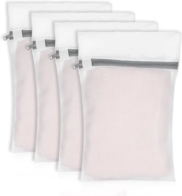 Main image of 4Pcs Mesh Laundry Bags for Delicates, Mini Durable Lingerie Bags for Washing Delicates Machine for Underwear, Socks, Baby Clothes, Travel Organiser, Dirty Garment