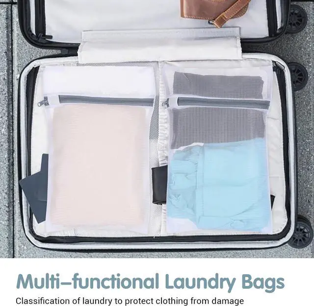 Alt view image 2 of 7 - 4Pcs Mesh Laundry Bags for Delicates, Mini Durable Lingerie Bags for Washing Delicates Machine for Underwear, Socks, Baby Clothes, Travel Organiser, Dirty Garment