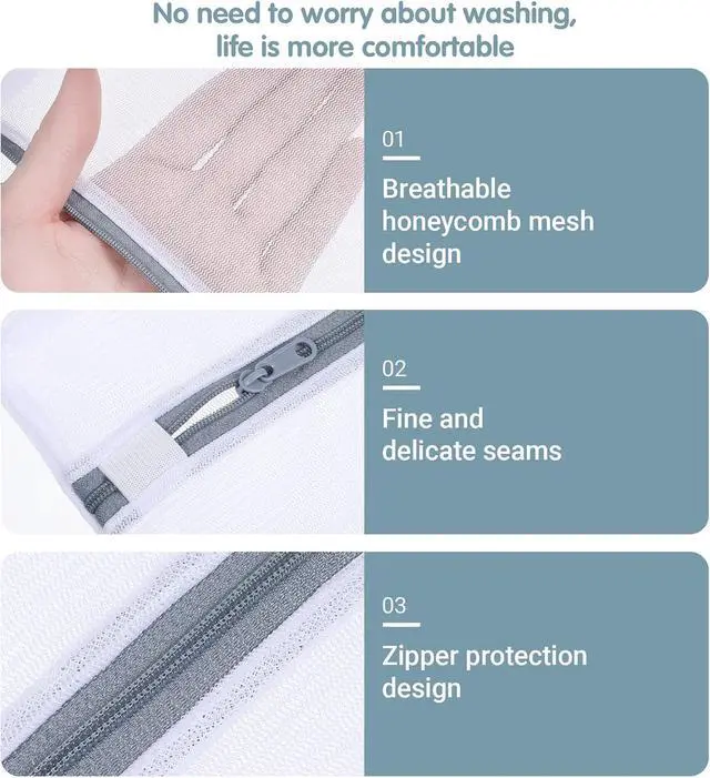 Alt view image 6 of 7 - 4Pcs Mesh Laundry Bags for Delicates, Mini Durable Lingerie Bags for Washing Delicates Machine for Underwear, Socks, Baby Clothes, Travel Organiser, Dirty Garment