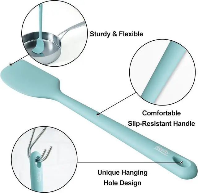 Alt view image 4 of 6 - 5-Piece Food-Grade Silicone Spatula Set for Baking, Heat-Resistant | Dishwasher safe, nonstick surface, for cooking and kitchen use, flexible rubber spatulas, 5 kitchen tools
