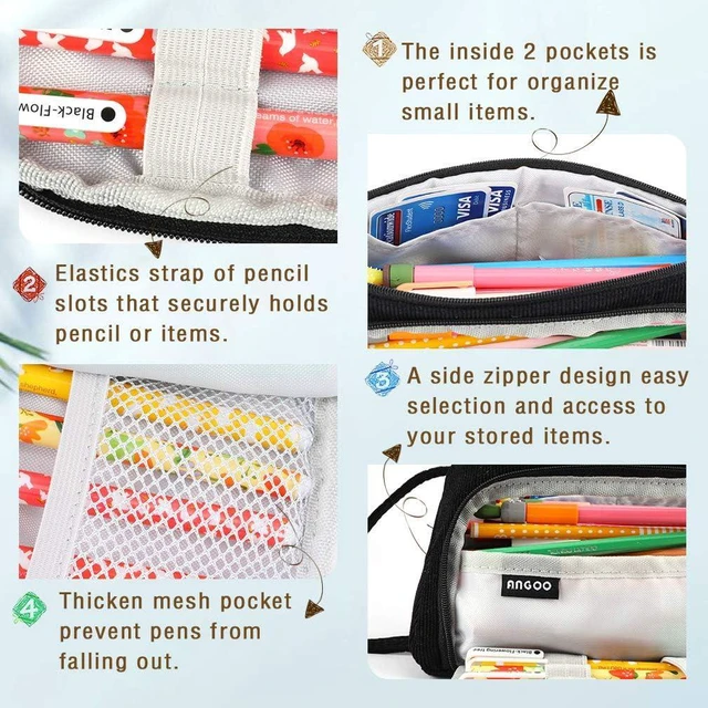 Alt view image 5 of 7 - iSuperb Big Capacity Pencil Case Corduroy Large Pencil Pouch Portable Pen Bag Zipper Organizer Makeup Cosmetic Bags for Women Office