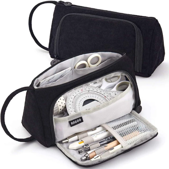 Main image of iSuperb Big Capacity Pencil Case Corduroy Large Pencil Pouch Portable Pen Bag Zipper Organizer Makeup Cosmetic Bags for Women Office