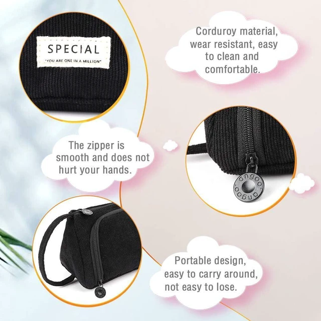 Alt view image 7 of 7 - iSuperb Big Capacity Pencil Case Corduroy Large Pencil Pouch Portable Pen Bag Zipper Organizer Makeup Cosmetic Bags for Women Office