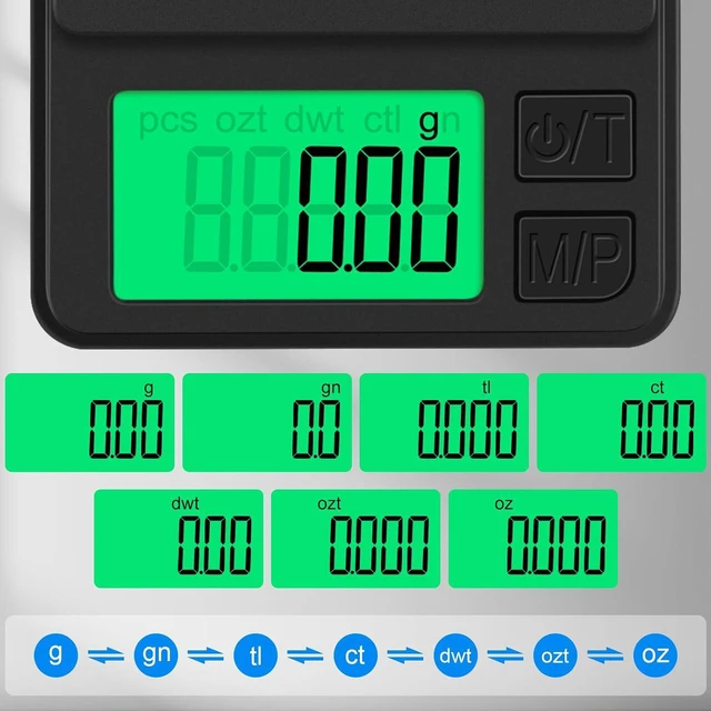Alt view image 4 of 7 - Digital Pocket Scale 1000g x 0.01g, Diyife Portable Precision Gram Scale