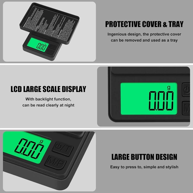 Alt view image 6 of 7 - Digital Pocket Scale 1000g x 0.01g, Diyife Portable Precision Gram Scale