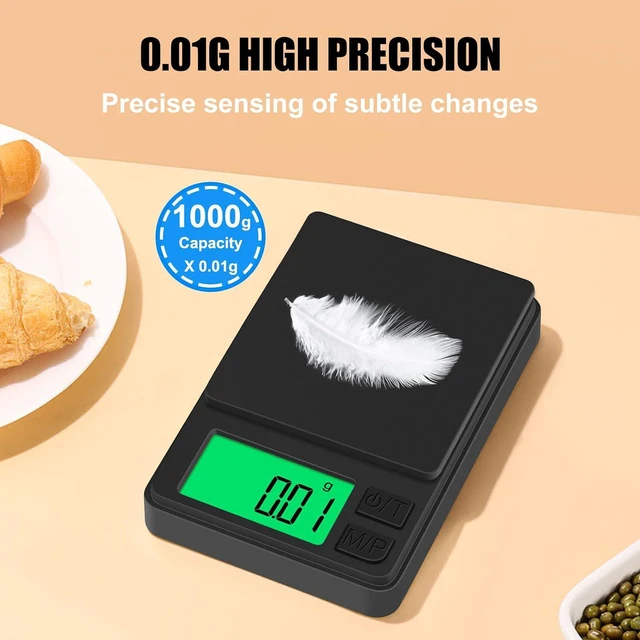 Alt view image 7 of 7 - Digital Pocket Scale 1000g x 0.01g, Diyife Portable Precision Gram Scale