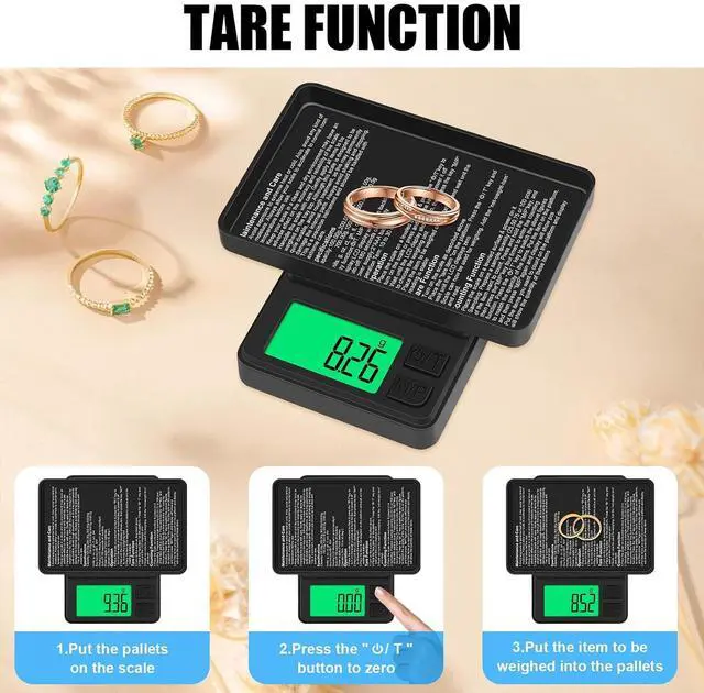 Alt view image 2 of 7 - Digital Pocket Scale 1000g x 0.01g, Diyife Portable Precision Gram Scale