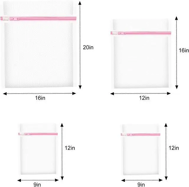 Alt view image 5 of 7 - Coarse Mesh Laundry Bag - Wash Delicate Lingerie, Garment & Shoe Storage, Travel Essentials - Durable & Breathable4Pcs