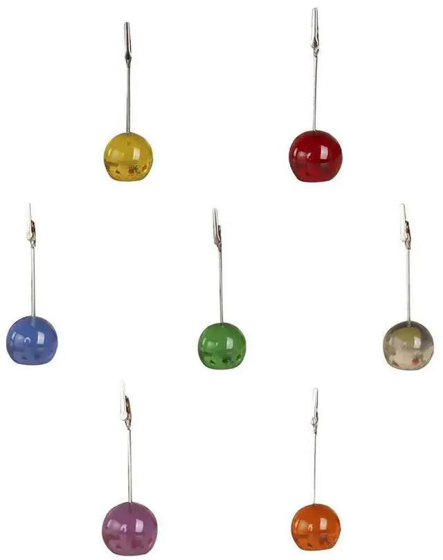 Alt view image 4 of 6 - 7Pcs Note Clip Holder Random Color 117Cm Tall Ball Base Memo Stand Stainless Steel Flexible Rope Document Organizer for Desk