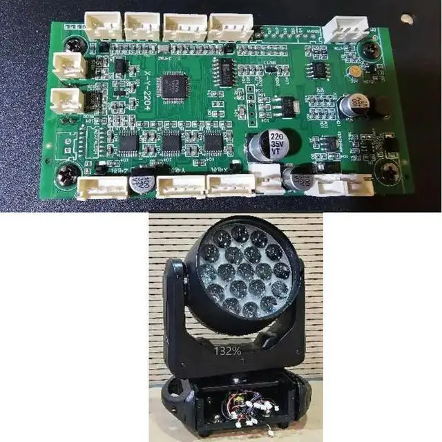Alt view image 2 of 2 - X-Y-2204 19X12W LED Moving Head Zoom Light Display Board Replacement DMX Control Board Motherboard