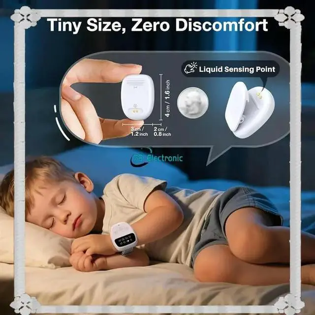 Alt view image 2 of 2 - Bedwetting Alarm, Rechargeable, With 3 Modes, Waterproof And Reusable, Suitable For Seniors And Childr